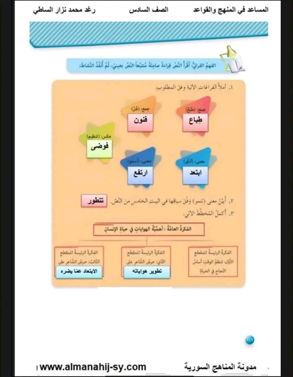 شرح واعراب قصيدة تزين أوقاتي كاملة شرح وحل واعراب قصيدة تزين أوقاتي سادس ابتدائي ف 1